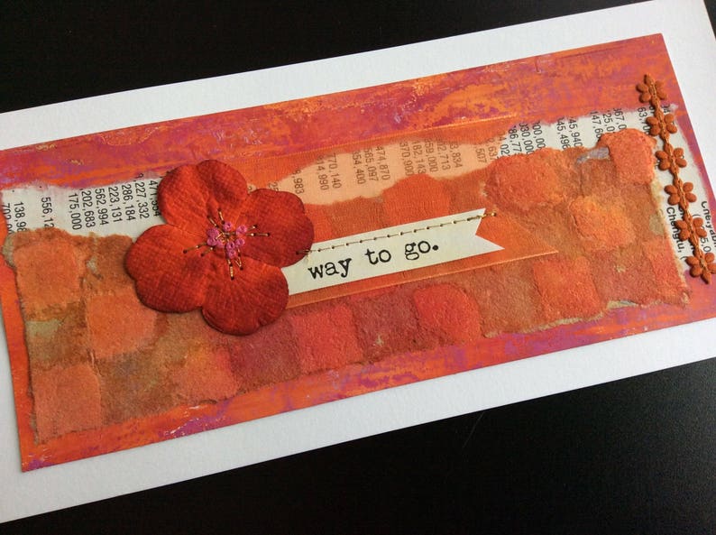 Way To Go Handmade Art Card