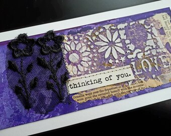Handmade Art Card - Thinking of You