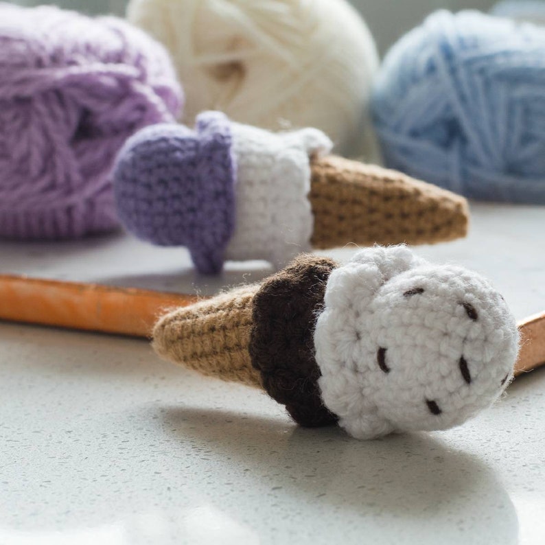Ice Cream Baby Rattle Crochet Baby Toy Ice Crea