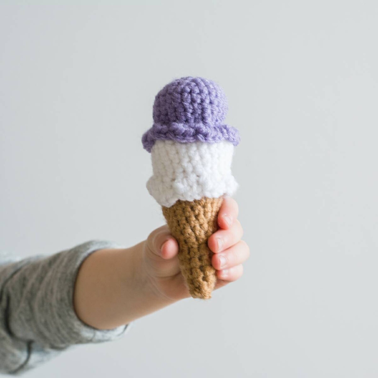 Ice Cream Baby Rattle Crochet Baby Toy Ice Cream Child Size Etsy Canada