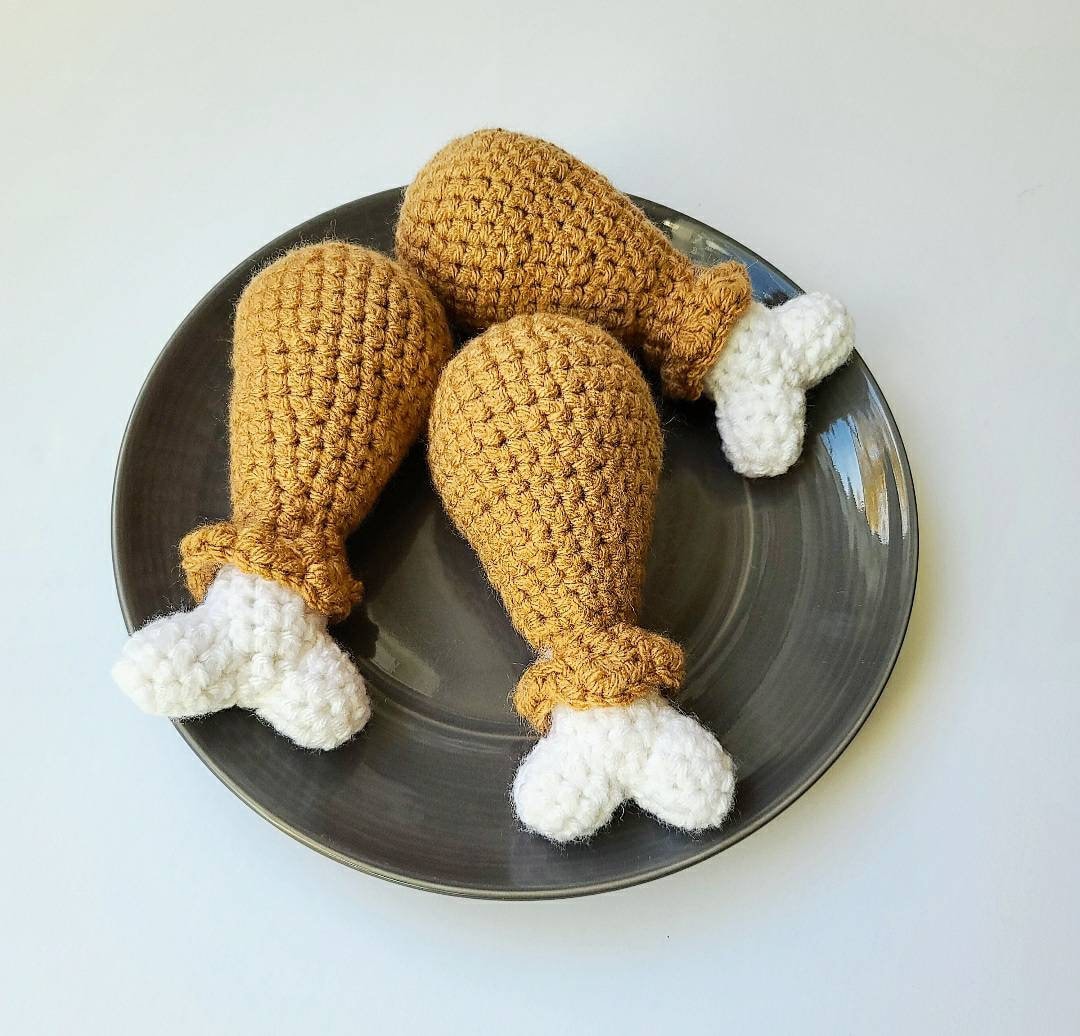 Crochet Turkey Leg Baby Rattle Drumstick Rattle Infant Gift Etsy
