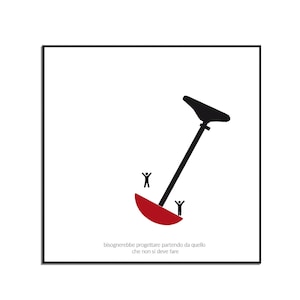 Cartèa - Mini Poster - Sella Castiglioni Hocker - 20 x 20 cm - Design Serie