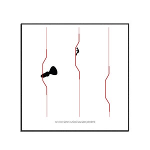 Cartèa - Mini affiche - Lampe Parentesi Castiglioni - 20 x 20 cm - Série Design