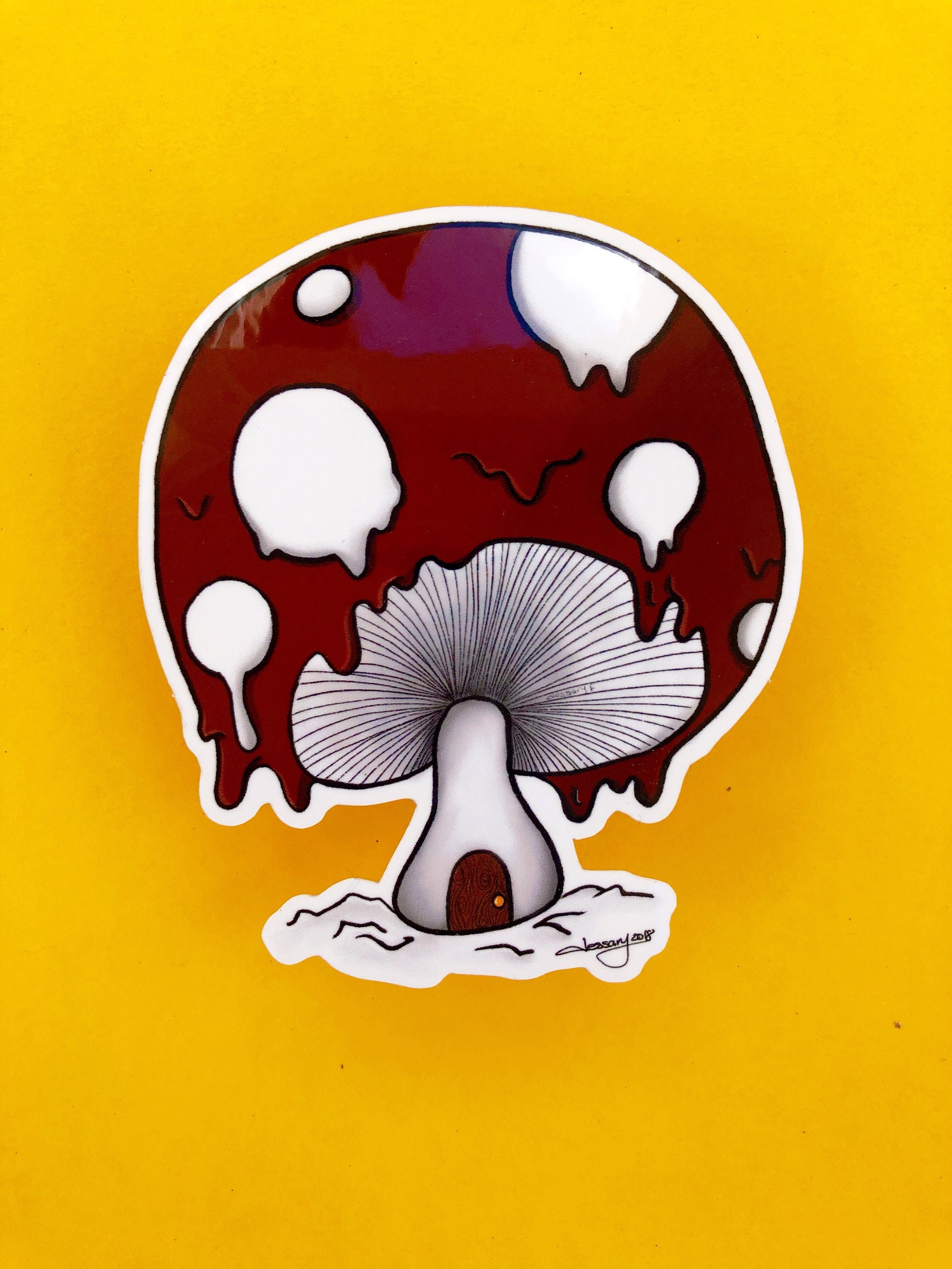 Mellow Mushroom--Waterproof Vinyl Sticker