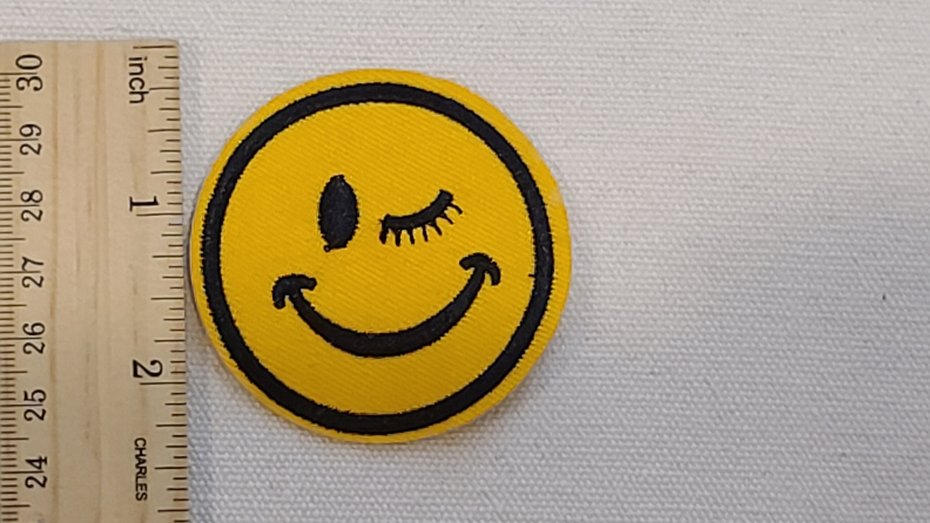 Smiley Face Emoji Iron on Applique Patch 