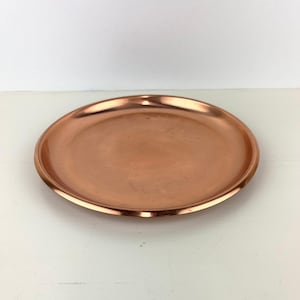 Round Copper Tray Plate 9.5in