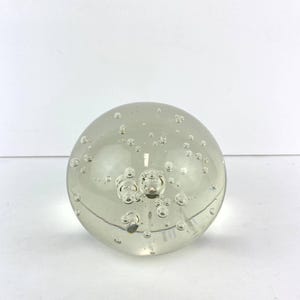 Controlled Bubble 4&quot; Crystal Ball Clear Paperweight