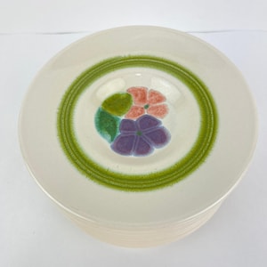 Franciscan Floral Print Earthenware Saucers Plate Set of 6