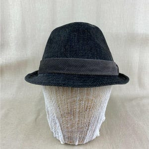 STETSON Fedora Hat Velvet Polyester Large Brown