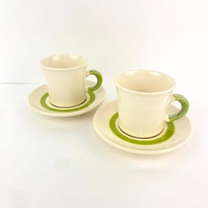 Franziskaner Blumendruck Steingut Becher Tasse und Untertasse 2er-Set
