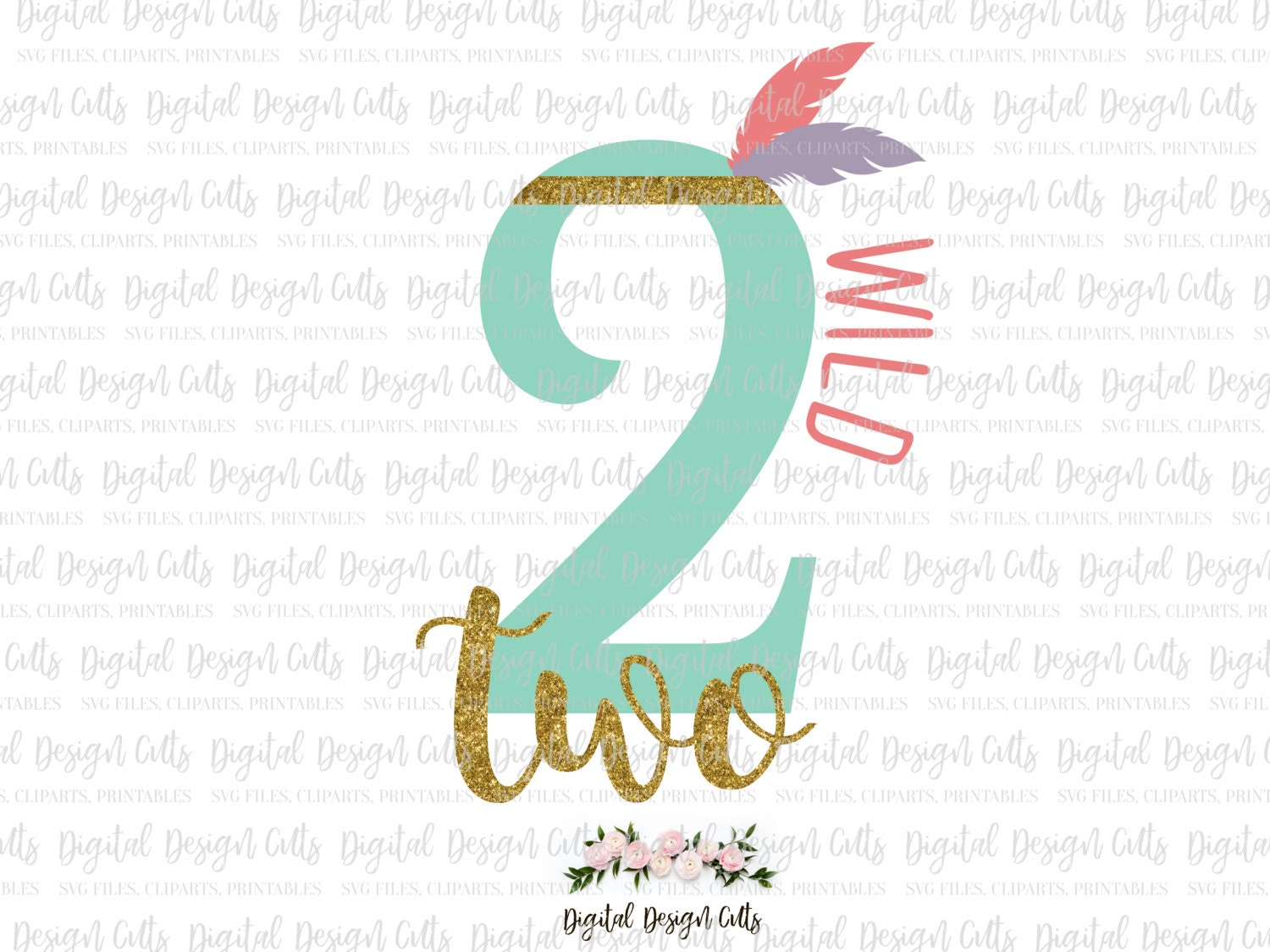 Download Two Wild SVG Two Wild Iron-on Second birthday Iron-on | Etsy