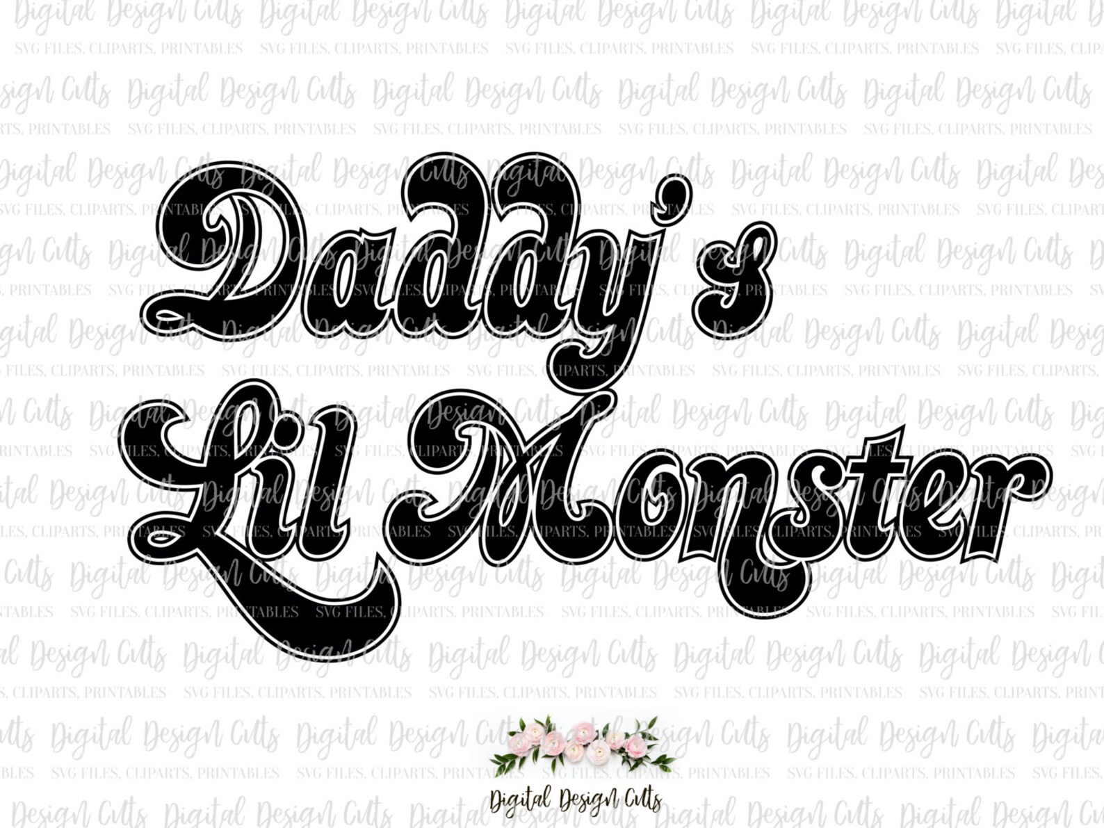 Daddy's lil monster svg