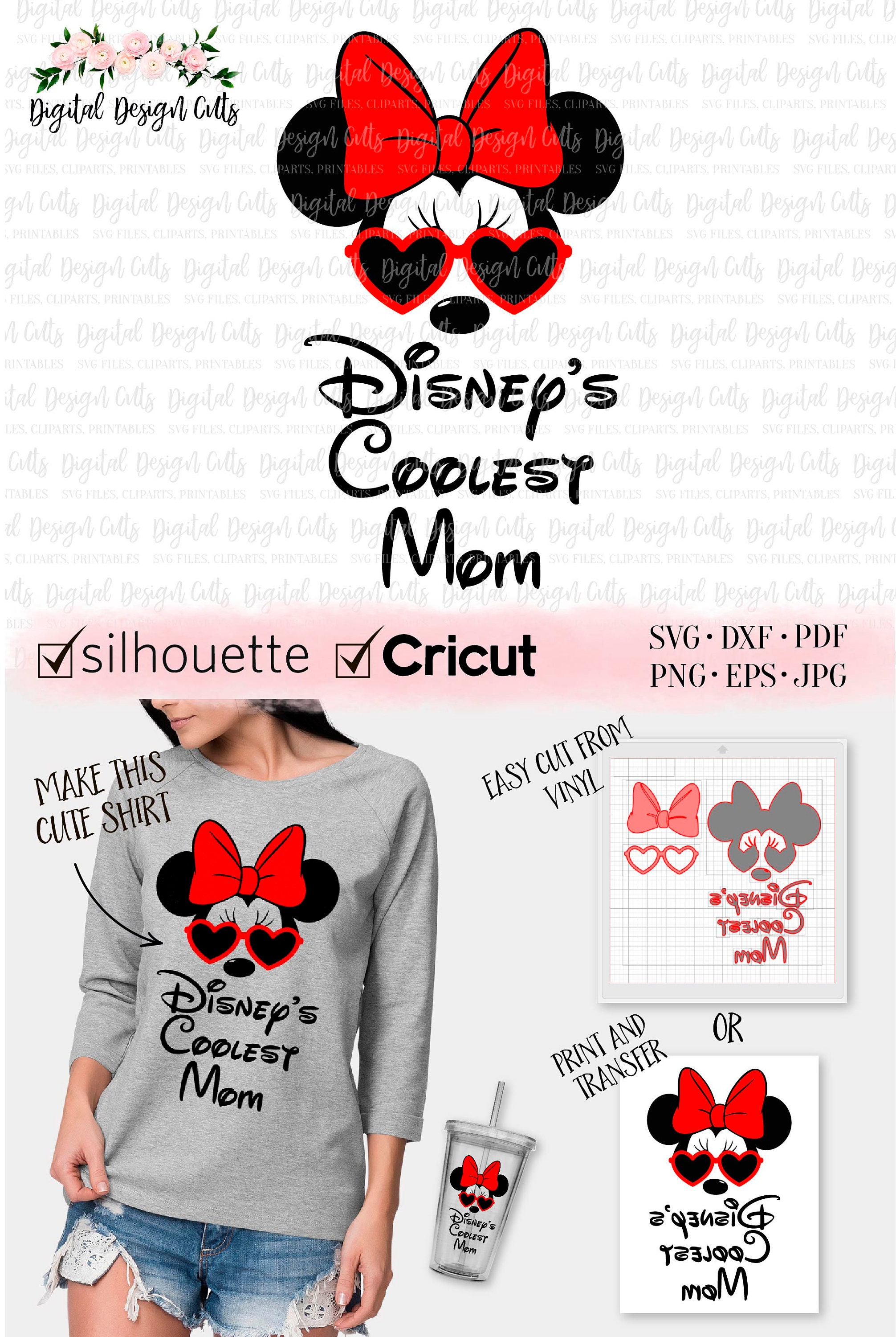 Download Disney Coolest Mom SVG Disney Mom Iron-on Disney Coolest ...