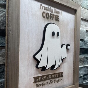 Freshly Boo’d Coffee Sign - Coffee Bar Sign - Halloween Coffee Decor ...