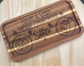 Milk and Cookies for Santa tray - Holiday Decor