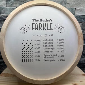 Personalized Farkle Board - Custom Farkle Game Board - Personalized Family Fun