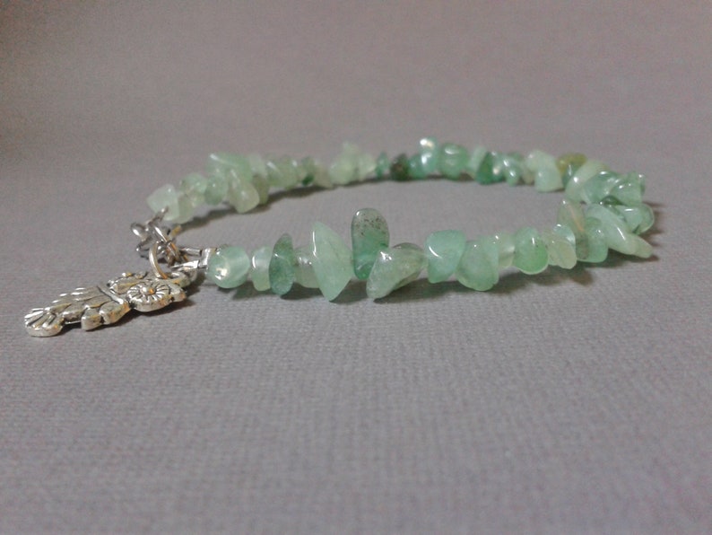 Aventurine quartz green bracelet with owl Pendant