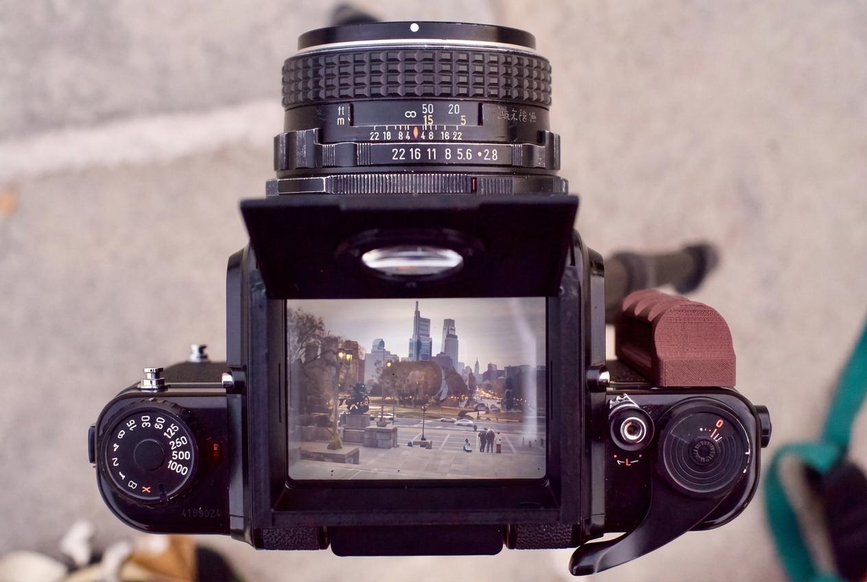 Pentax 67 6x7 Waist Level Viewfinder - With Magnifying Biconvex