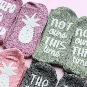 Lucky IVF Socks - Custom Fertility Socks - Infertility Awareness Gift - IUI and Transfer Day Support - 13 Designs and 7 Colors