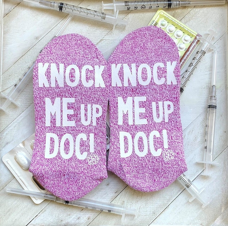 Knock me up doc lucky transfer socks IVF Gift Pillow Surrogacy Gift Pillow