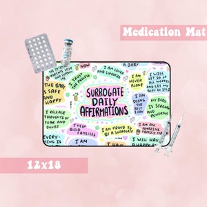 Medication Mat, Surrogate Sister Design®, IVF, TTC, ivf gift, surrogate gift, infertility gifts, ivf tee, surrogate shirt, Infertil