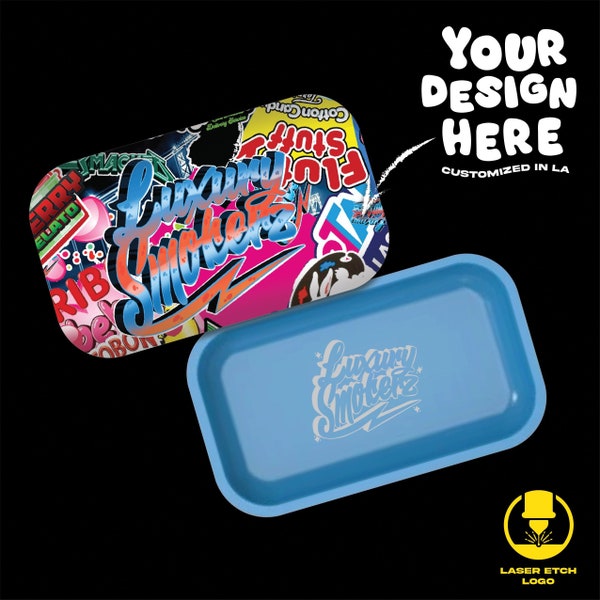 Customize Your Tin Tray Medium (w. Magnetic Lid) With Personal Photo Great For Gift Tin Tray Smoking Accessory - Smokers Tin Tray Gift
