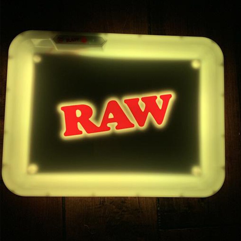 Raw X Glow Tray LED Rolling Glow Tray Custom Glowing Tray Etsy UK
