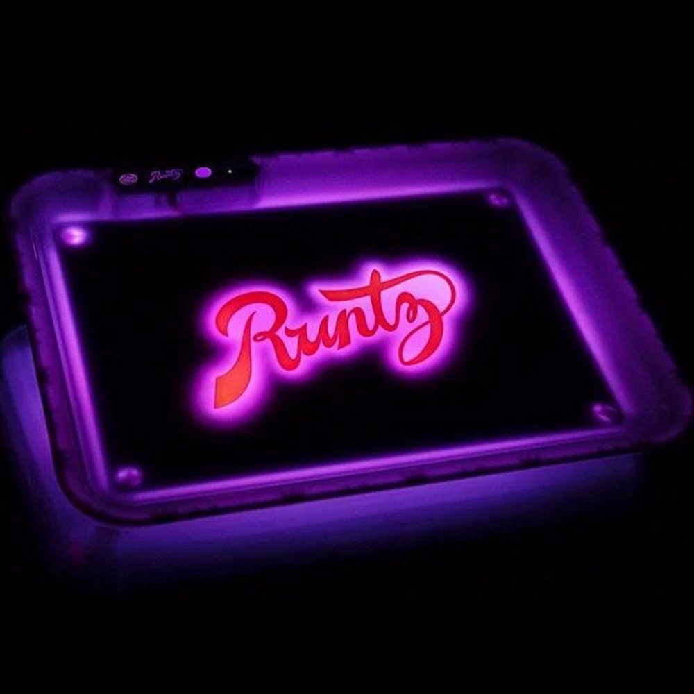 GlowTray x Runtz Logo Art LED Rolling Glow Tray Cookies PURPLE