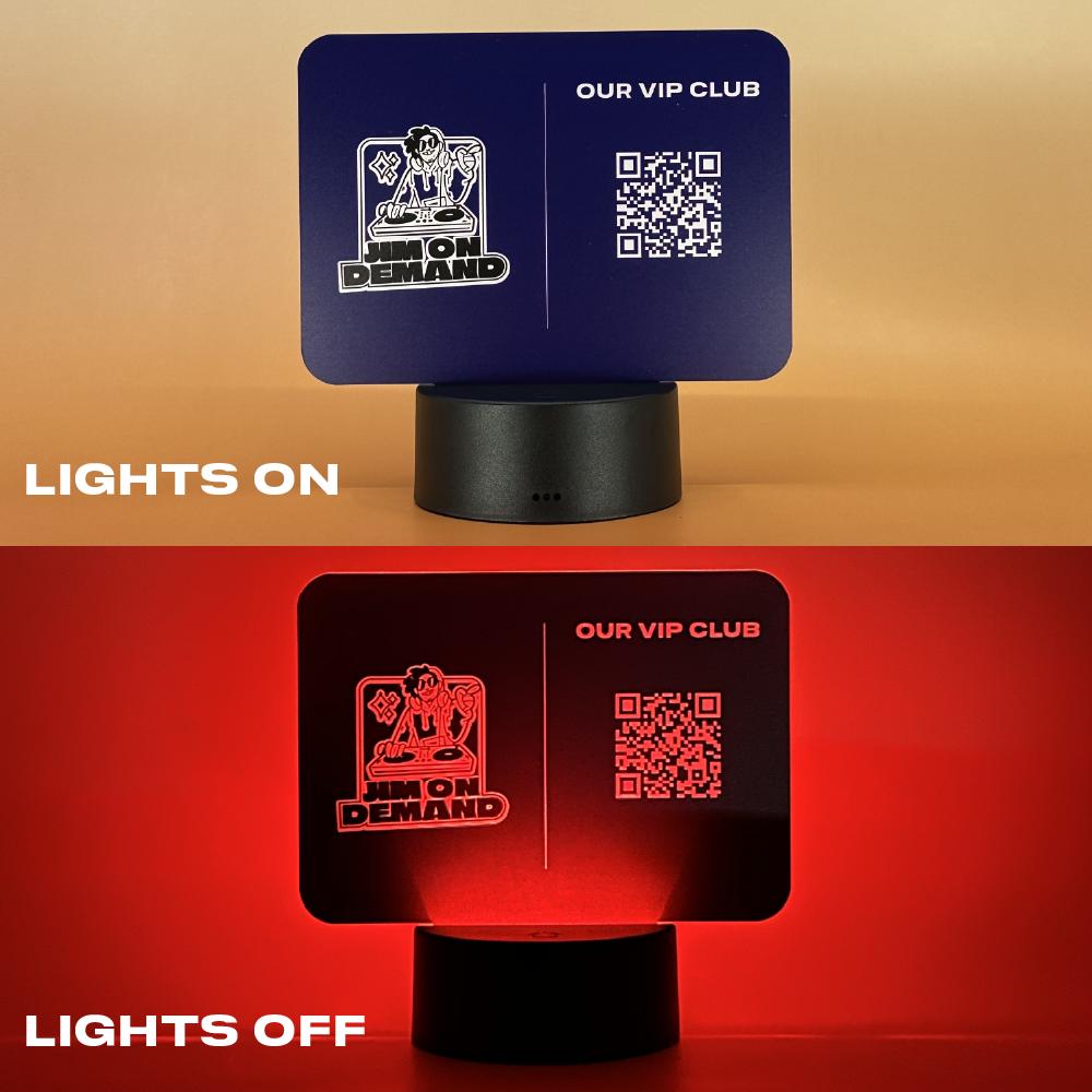 Custom LED QR Code Sign | Personalized Acrylic Business Display - Etsy