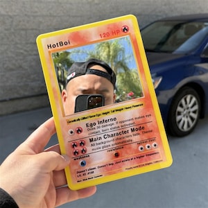 Trading Card Mirror | Anime Style Gaming Room Decor (8, 12, 22 Inch)