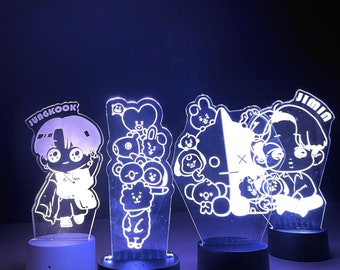 Custom LED Light Base & Custom Laser-Etched Acrylic Sign with Logo/Art | LED Sign