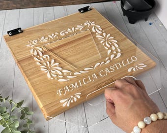 Personalized Tamal Masa Spreading Board with Handle | Tamale Prep Board | Masa Spreader Tool | Kitchen Gadget