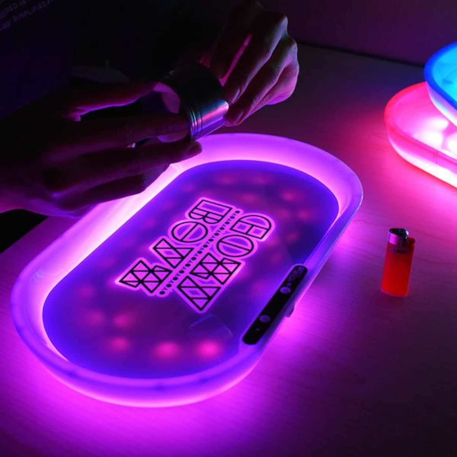 Custom Bluetooth Glow Tray Light up Rolling Tray With Speaker Etsy
