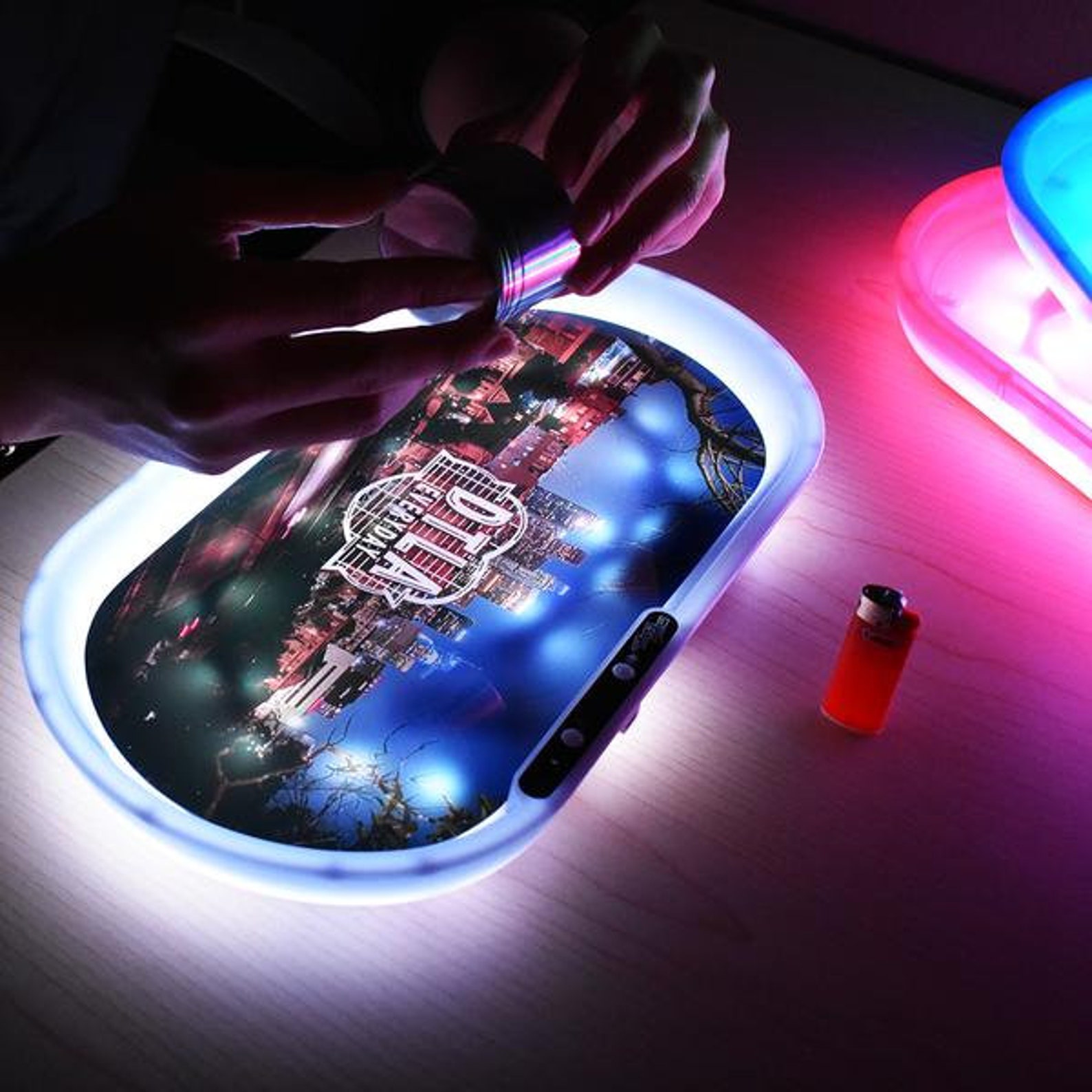 Custom Bluetooth Glow Tray Light up Rolling Tray With Speaker Etsy