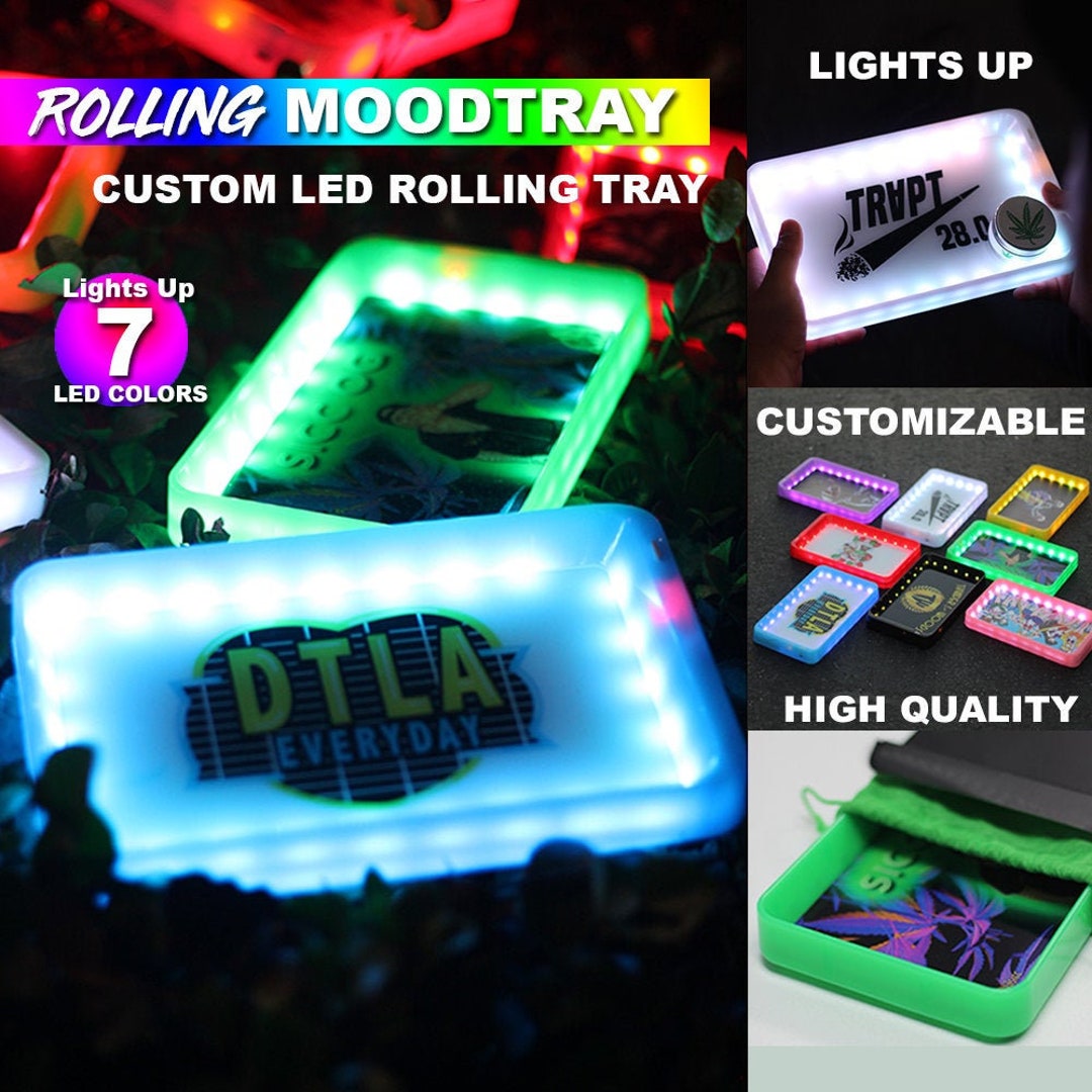 Custom Glow Tray Light up Rolling Tray Nipsey Rolling Tray Print Any
