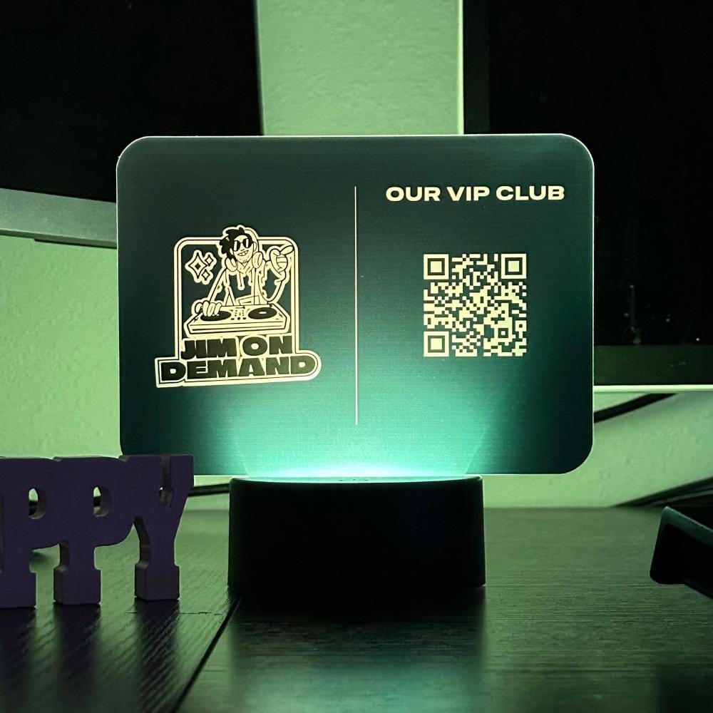 Custom LED QR Code Sign | Personalized Acrylic Business Display - Etsy