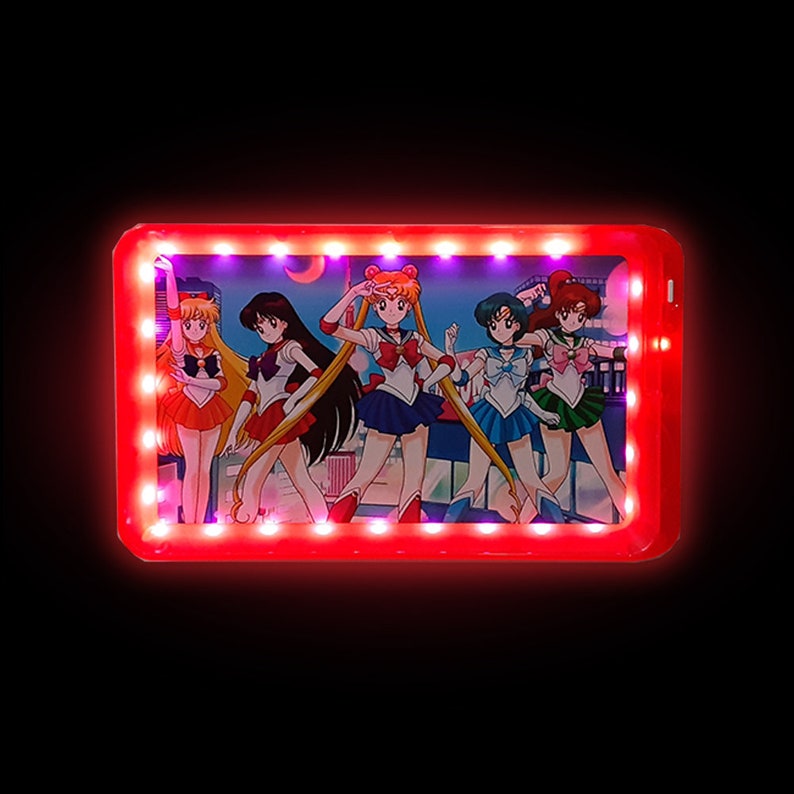 Customize Your Own Glow Tray Light up Sailor Moon Rolling Tray Etsy