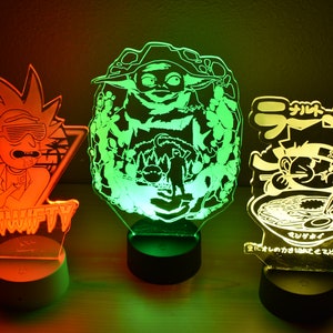 Custom LED Light Base & Custom Laser-Etched Acrylic Sign with Logo/Art | LED Sign