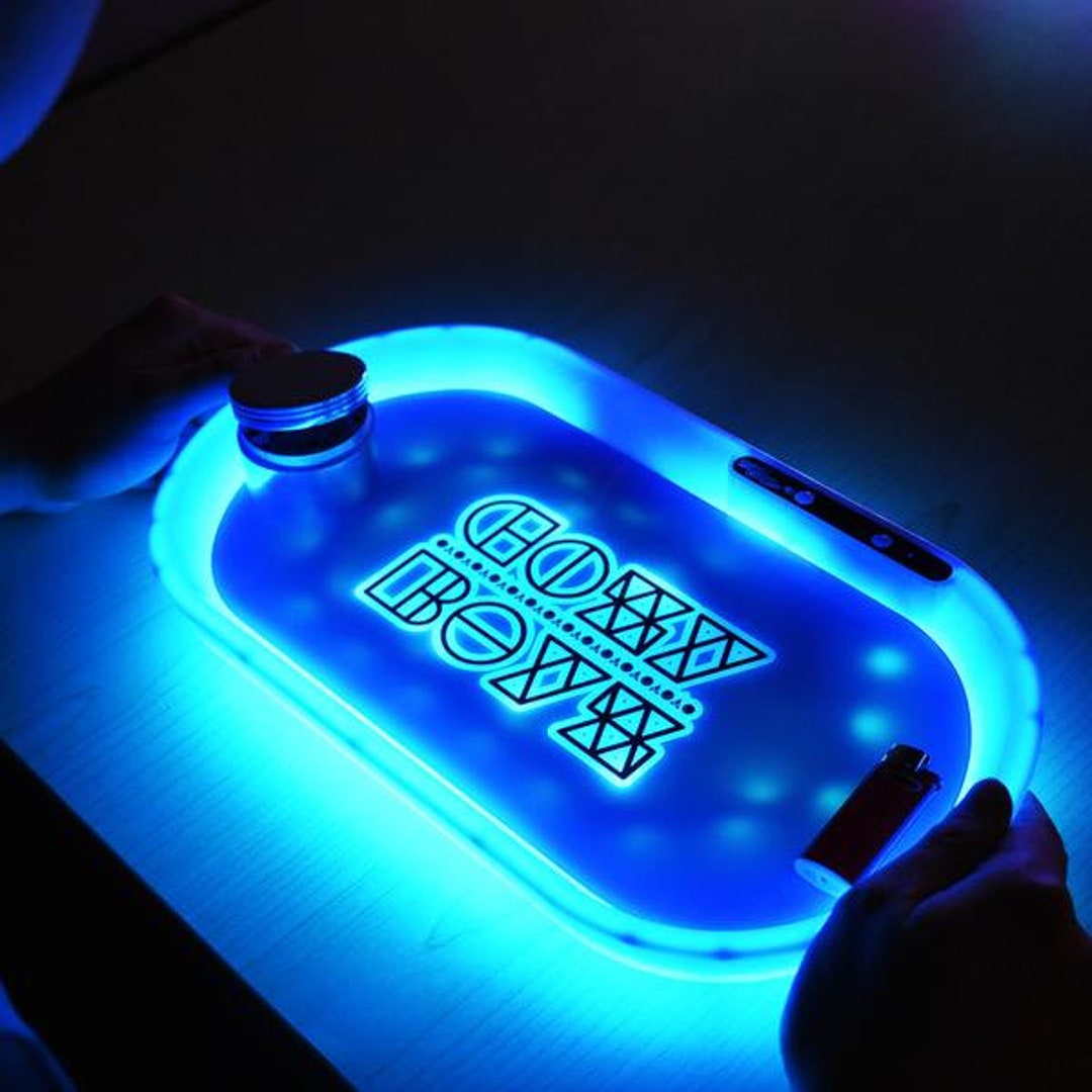 Custom Bluetooth Glow Tray Light up Rolling Tray With Speaker Print Any