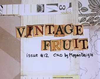 DIGITAL DOWNLOAD - Zine "Vintage Fruit" Issue #12 - Random Poetry, Writing, and Low-Brow Art Zine - Digital Zine - Weird Digital Magazine