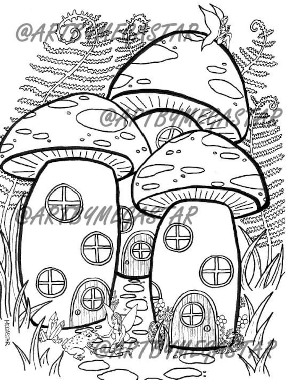 Mushroom Coloring Book for Adults Relaxation: Cool Coloring Books for  Adults a book by Penciol Press