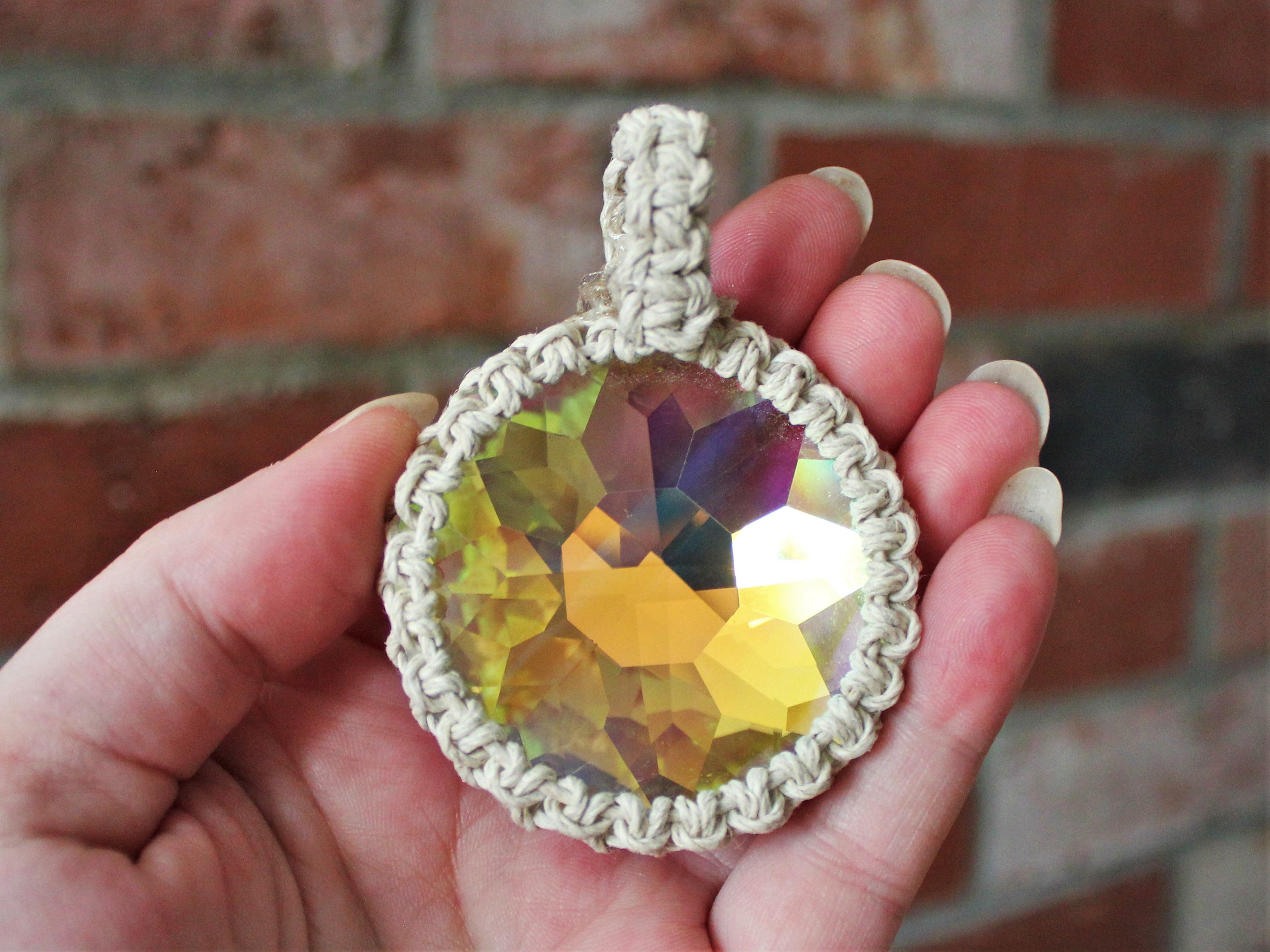 German kaleidoscope glass pendant top.1