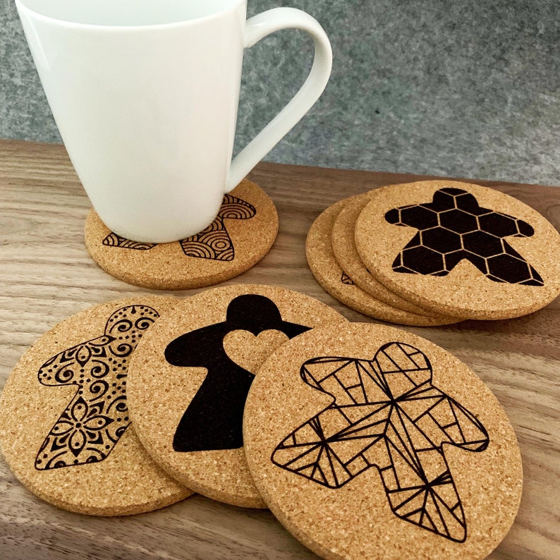 Meeple Board Game Coasters Great for board gamer gifts or image 1