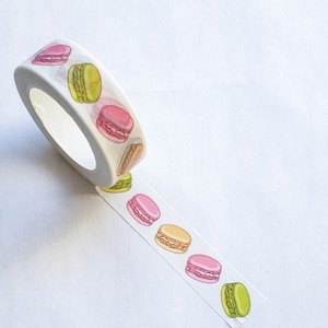 Washi Tape/ Craft Tape- Cute Pink, Green, Orange Macarons