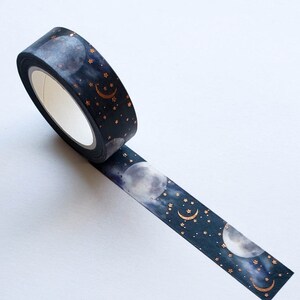 Washi Tape/ Craft Tape- Full Moon and Copper Stars