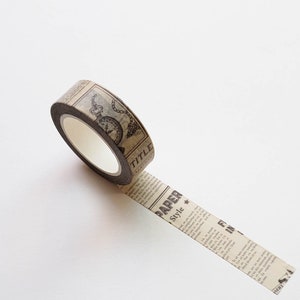 Washi Tape/ Craft Tape- Vintage Newspaper Newsprint Scrapbooking