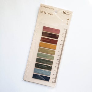 Cute Boho/Neutrals/Muted Toned Solid Colour Sticky Tabs (10 Colours/Colors)