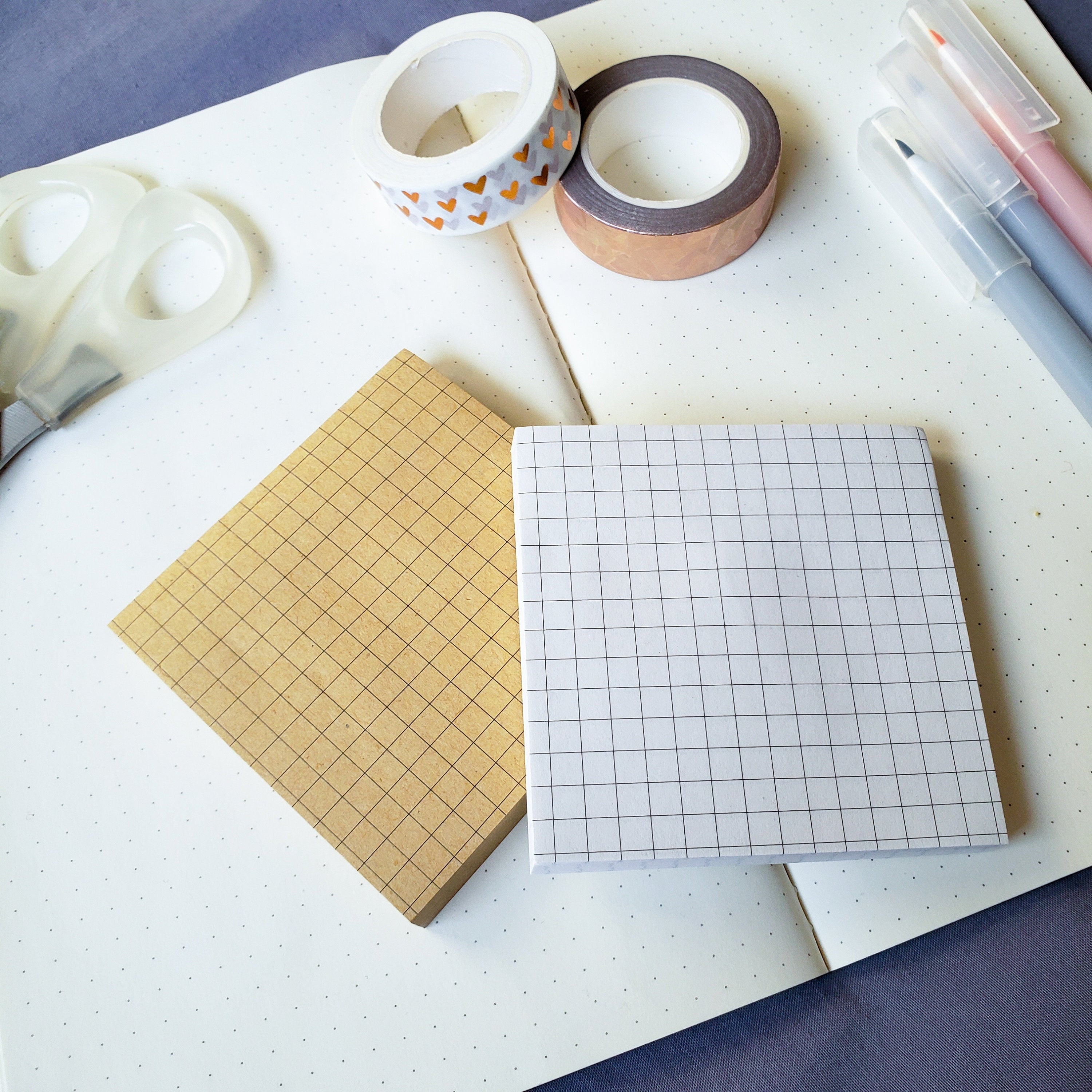White Kraft Paper Grid Sticky Note Pad Memo Pad Paper Pad Etsy White Kraft Paper Grid Sticky Note Pad Memo Pad Paper Pad Etsy