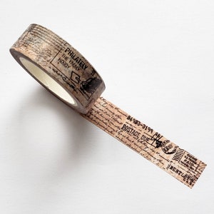 Washi Tape/ Craft Tape- Vintage Notes Letter Postage