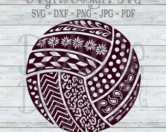 Download Mandala Volleyball Etsy